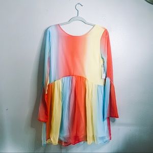 Palms Away Rainbow 🌈 Babydoll Dress